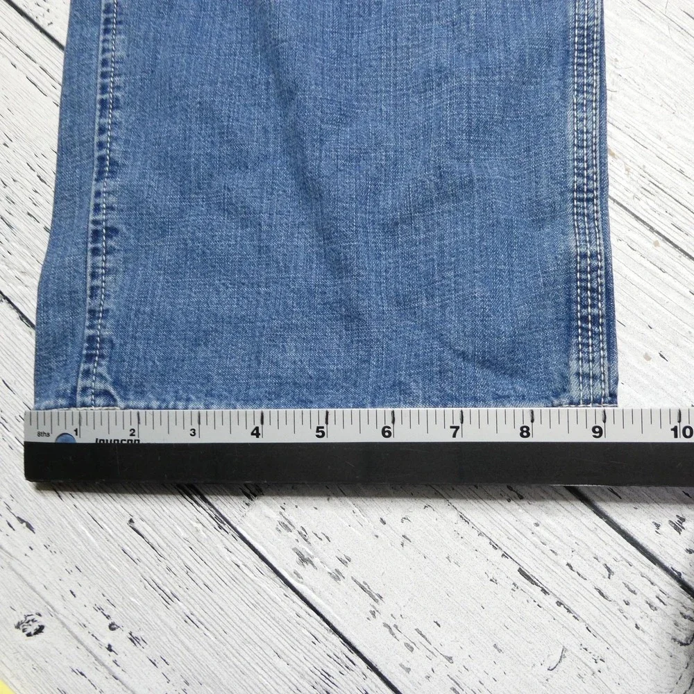 Vintage Lucky Brand Dungarees Jeans Womens 20 Blue Denim Relaxed Straight - Picture 12 of 16